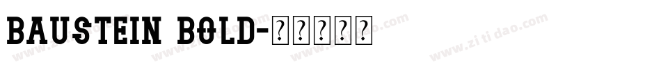 Baustein Bold字体转换